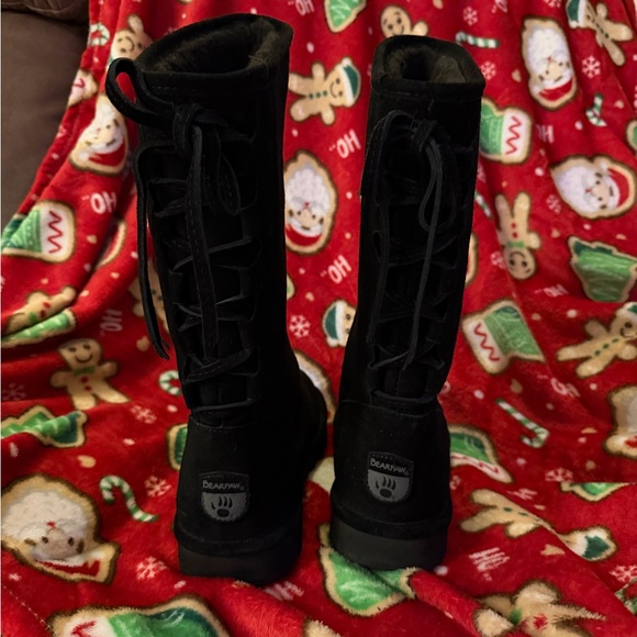 BearPaw Black Suede Winter Boots - Picture 2 of 3